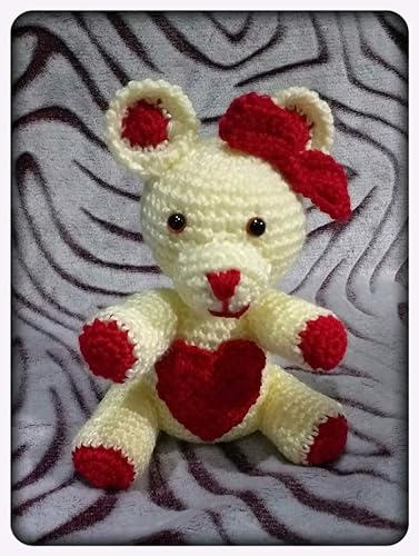 Peluche osita de ganchillo-crochet. Hecho a mano. Técnica amigurumi. Artesanal. Magic Crafts. Personalizable.: Amazon.es: Handmade