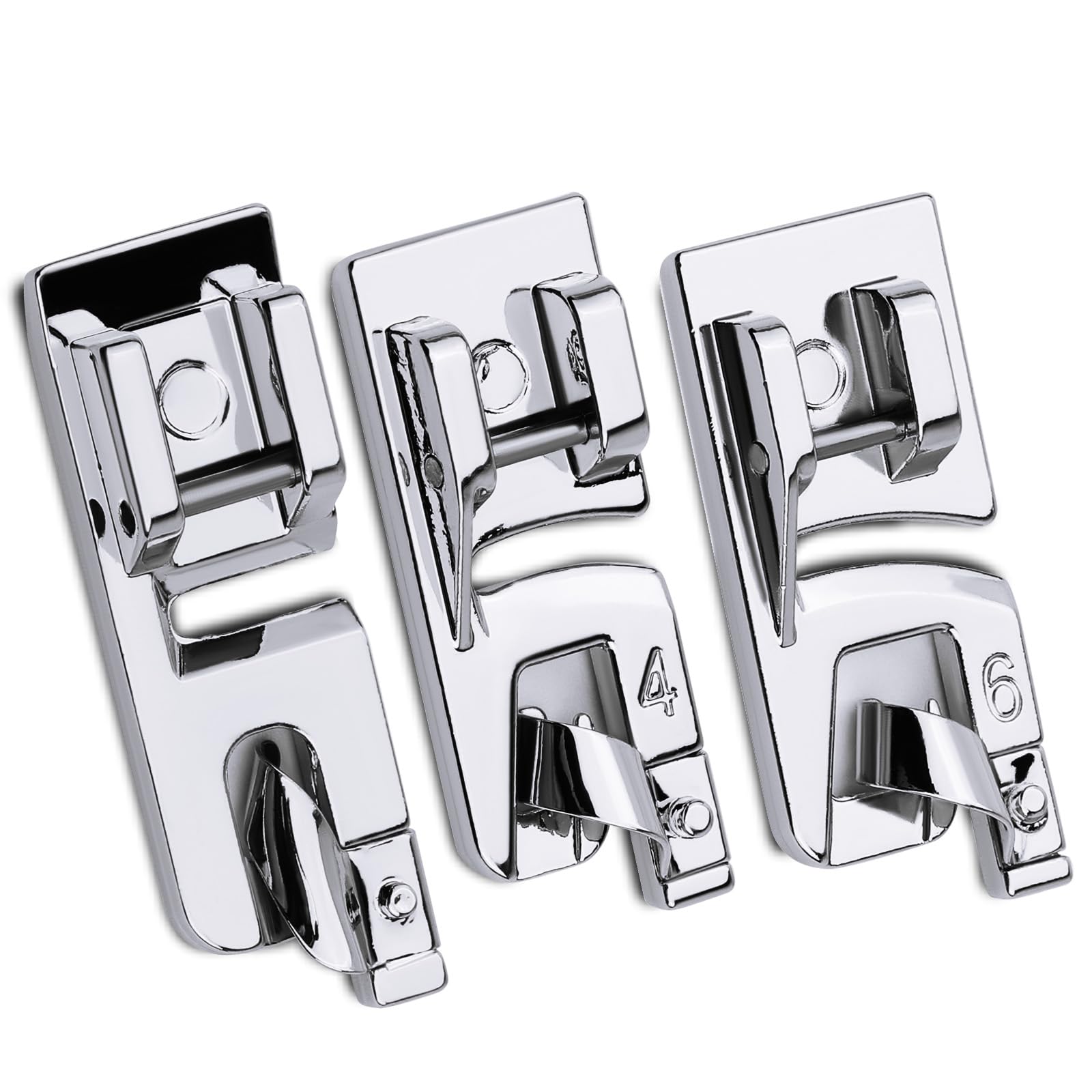 Sewing Machine Presser Feet, 3 Pcs Sewing Machine Feet Kit, Hemming Presser Hemming Foot, Sewing Machine Feet Accessories for Brother Janome Singer