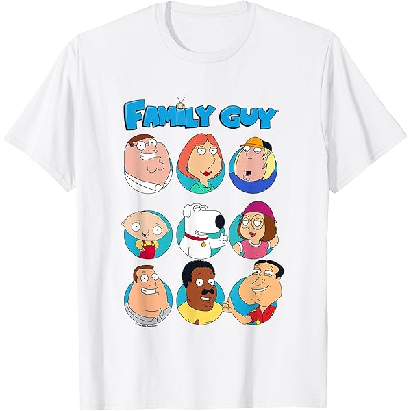 American Dad Show Logo With Family Cartoon Camiseta Para Camiseta