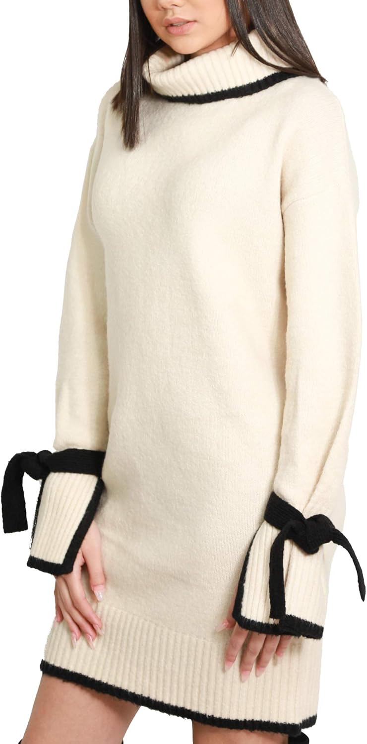womens ivory sweater dress