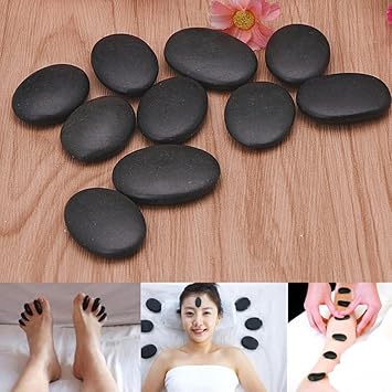 Professionelle Massagesteine, Massagesteine, Naturtherapie, Massagestein, Massagetherapie, 7-teilig