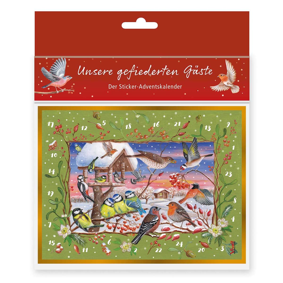 Unsere Gefiederten Gaste Der Sticker Adventskalender Amazon De Bucher