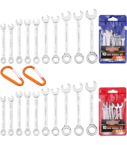 Amazon.com: HORUSDY 20-Piece Mini Wrench Set, Metric & SAE