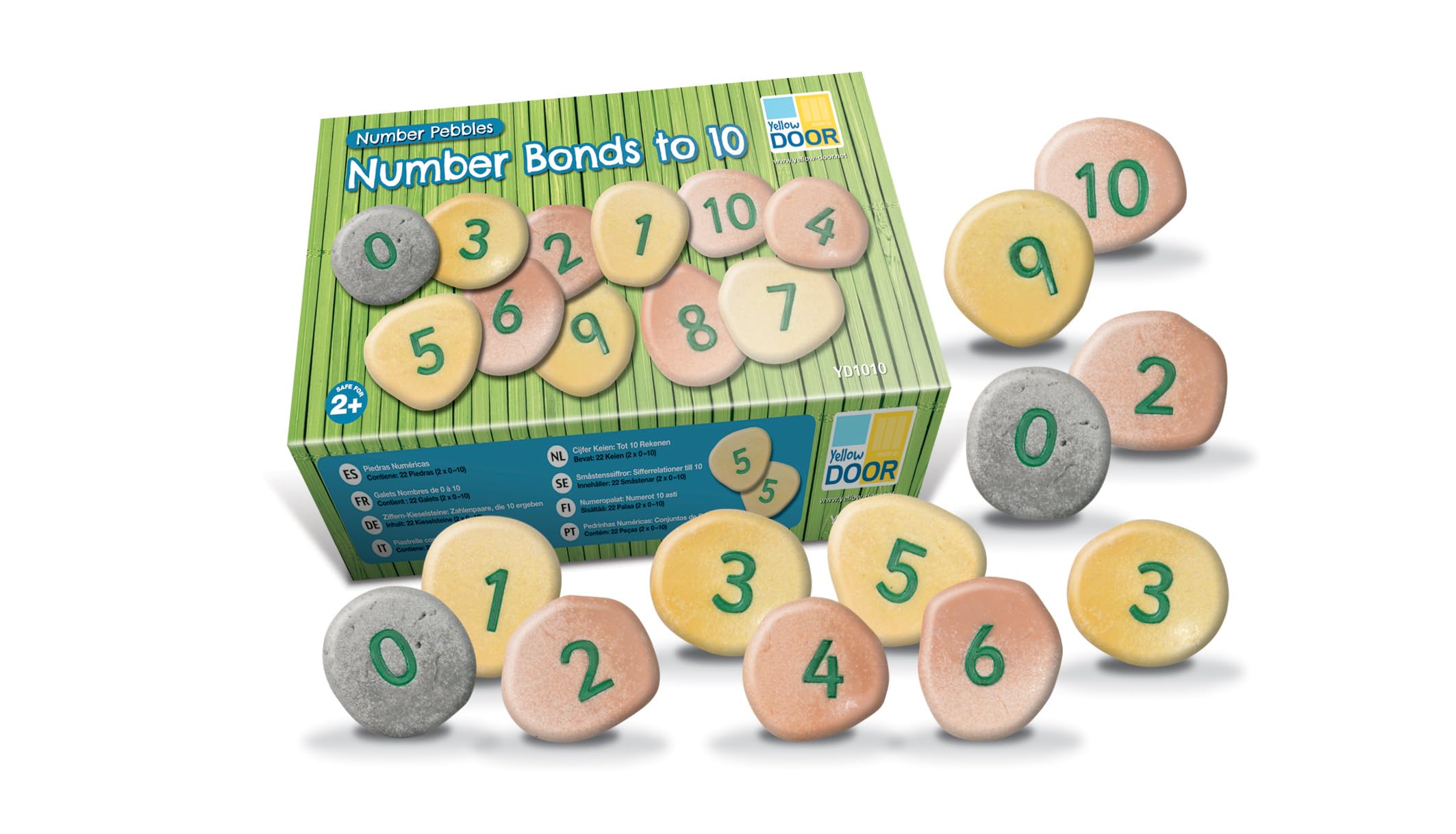 Yellow Door Number Bonds to 10 Pebble Set | Early Number Sense | Maths for kids age 2 3 4 5 | Early Educational Toys for Counting 1-10 | Sequences | Odd and even | Numerals