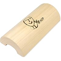 HSP Wooden Pillow for Neck and Back Pain Relief | 11 x 4.5 x 2.25 Inches Cedar Wood Bolster Neck Massager | Korean Round…