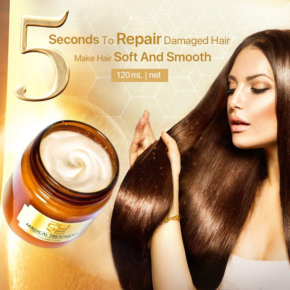 Magical Treatment Hair Mask 120ML, 2020 Advanced Molecular Hair Roots Treatment 5 Seconds Repairs Damage Hair Root Hair Tonic Keratin Hair & Scalp Treatment : Beauty