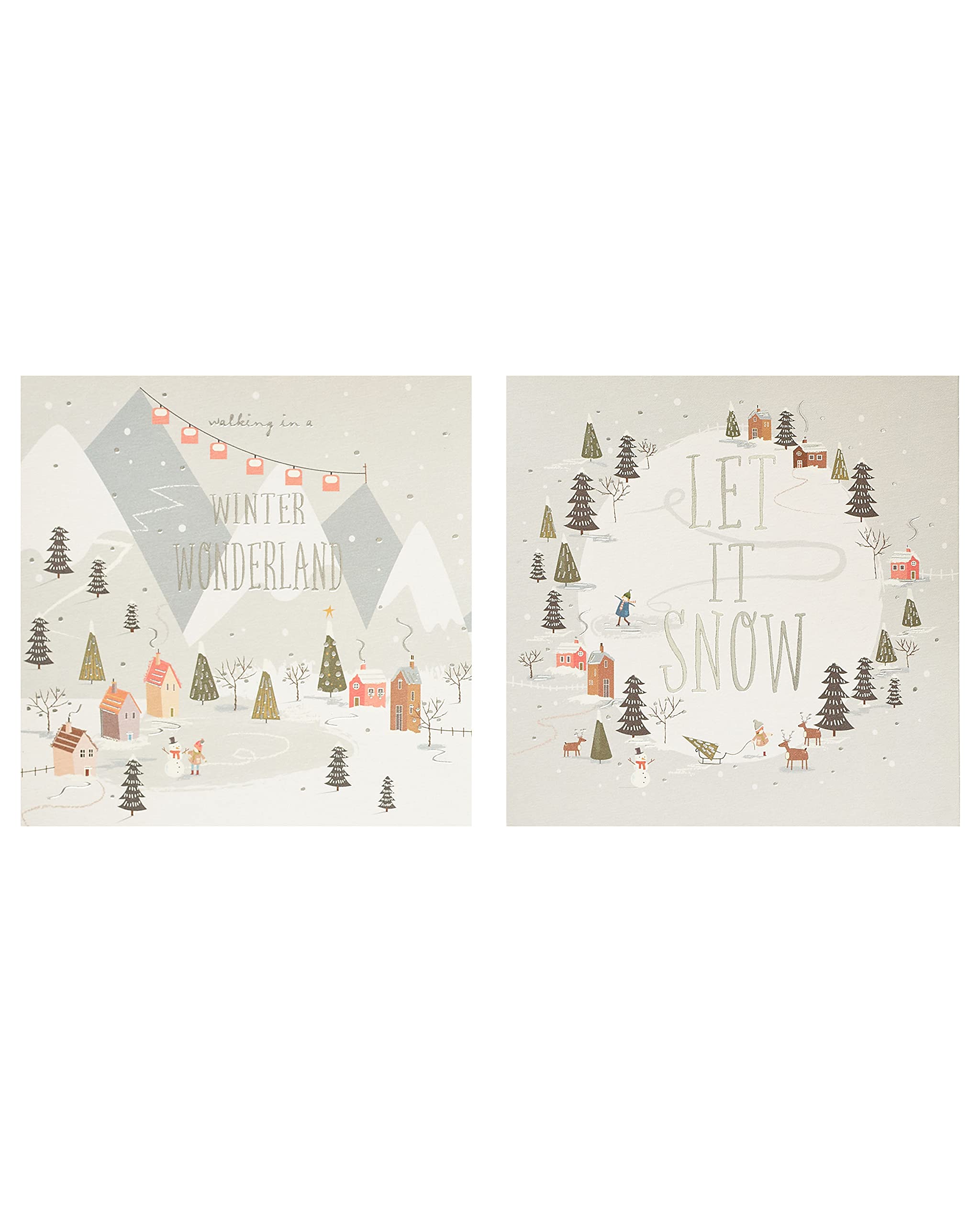 Box of 10 Alpine Adventures NSPCC Charity Christmas Cards In 2 Designs