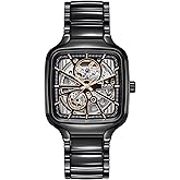 Rado - True Square Open Heart - Unisex Automatic Swiss Watch - 38mm Square Black Dial - Black High-Tech Ceramic Bracelet - R27086162
