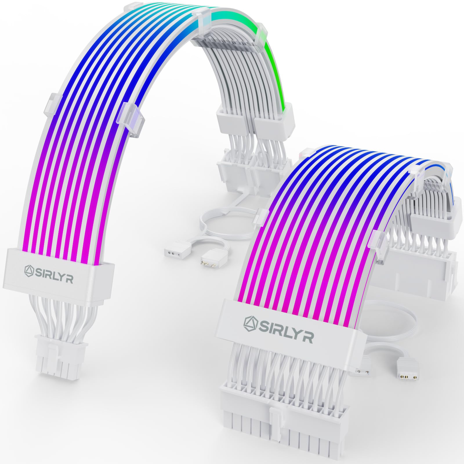 Sirlyr RGB 12VHPWR Cable Set,ARGB PSU Extension of Soft LED Strip ...
