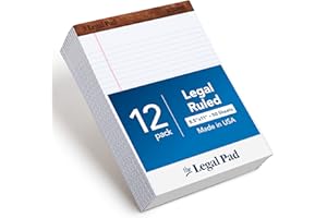 Tops Legal Pads, 8.5 x 11.75 Inch, Wide Ruled, White Paper, 50 Sheets per Pad, 12-Pack, Perforated Pages for Easy Tear-Out, L