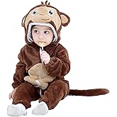 BJWEO Cute Baby Girl Boy Animal Christmas Outfit Halloween Costume, Newborn Infant Toddler Winter Onesie Pajamas Cosplay