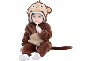 BJWEO Cute Baby Girl Boy Animal Christmas Outfit Halloween Costume, Newborn Infant Toddler Winter Onesie Pajamas Cosplay