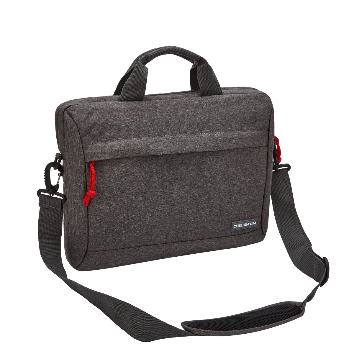 14 Inches Laptop Briefcase Sleeve - Lightweight Laptop Shoulder Messenger Bag Business Carrying Handbag for School/Travel/Women/Men (14.1, Gray)