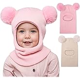 ENBAOHUI Baby Winter Hat Scarf 2 Packs Toddler Winter Hat Boys Girls Beanies for Kids Knit Warm Kids Beanie hat 1-6T