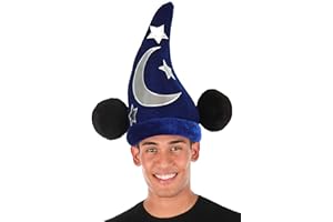 ELOPE Disney Classic Mickey Wizard Plush Costume Hat - Adjustable Hat with Attached Ears
