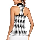Women Racerback Sleeveless Golf Polo Shirts Collarless Tennis Tops Quick Dry Athletic Tank Tops