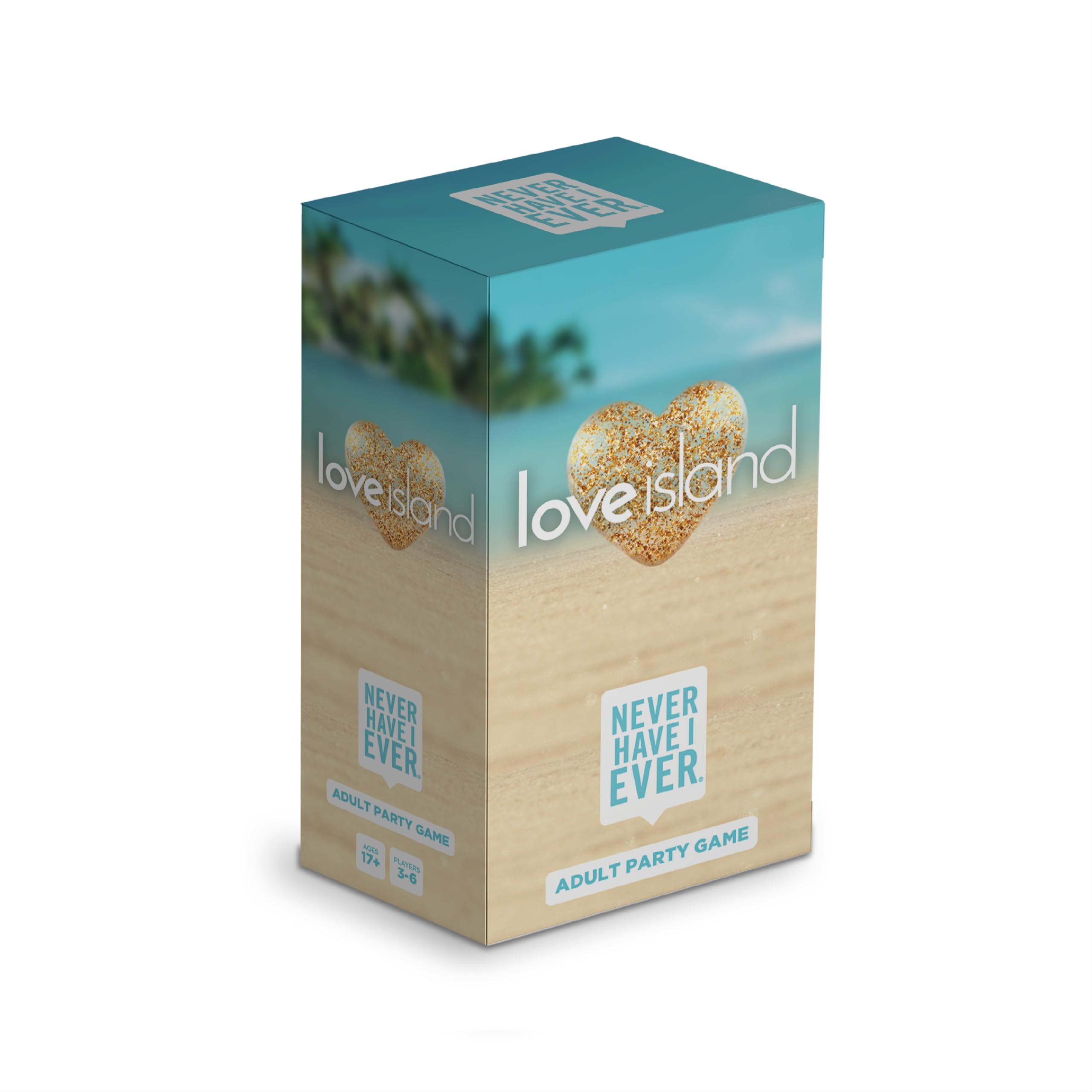 Never Have I Ever Love Island - Love Island Party Game - Uncover Secrets, Share Stories, and Clear Your Hand - The Classic Viral Hilarious and Funny Icebreaker for Adults, 3-6 Players, Ages 17+