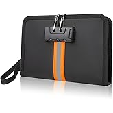 XIAODUN Fireproof Money Bag,Money Bag with Lock and Zipper,Safe Fireproof Waterproof,Suitable for Cash, Mobile Phones, Keys, Credit Cards