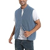 Argstar Polar Fleece Vest Men, Warm & Lightweight Casual Outdoor Full-Zip Vest with Pockets (S-2XL)