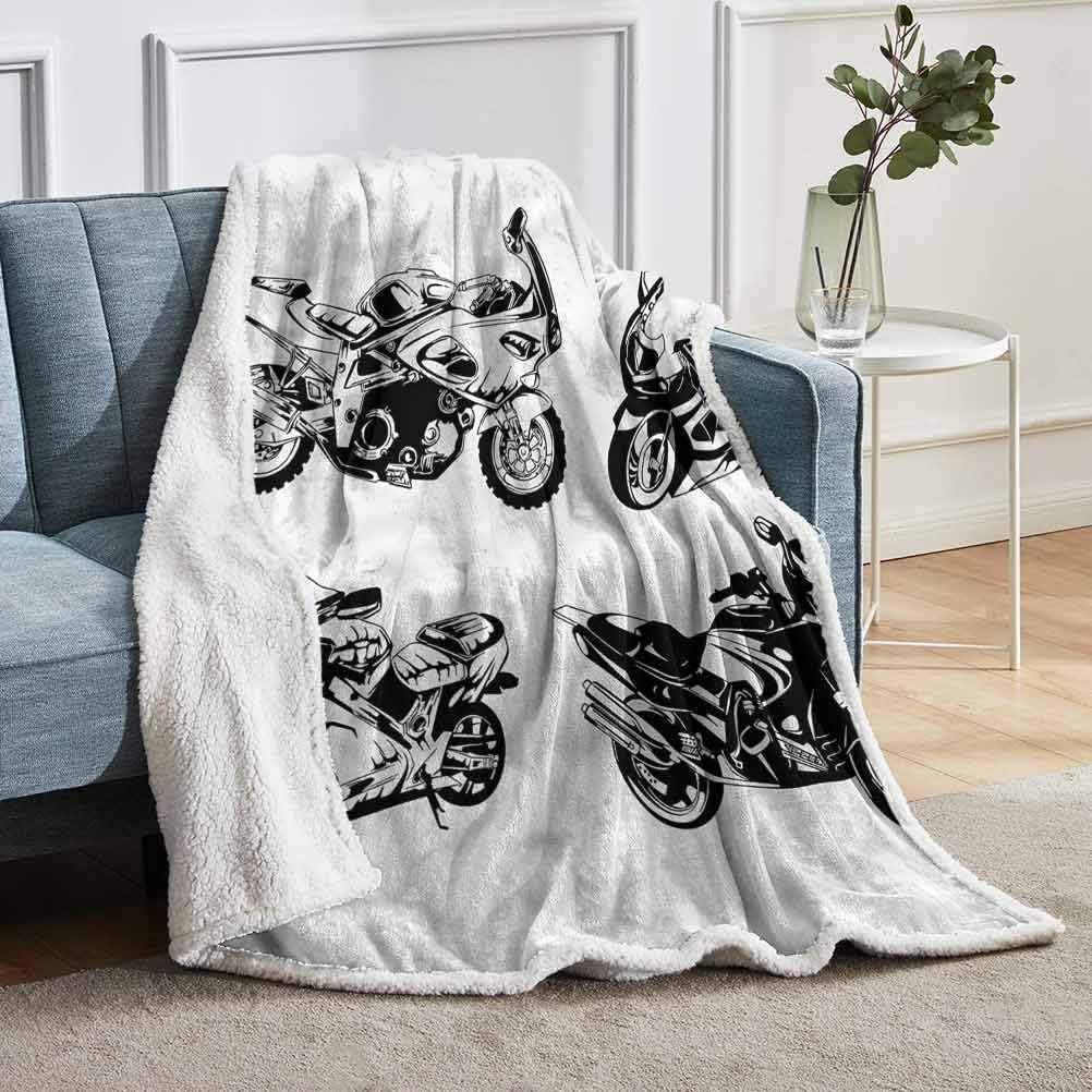 YUAZHOQI Motorcycle Blankets and Throws Motorbikes Luxurious Warm and