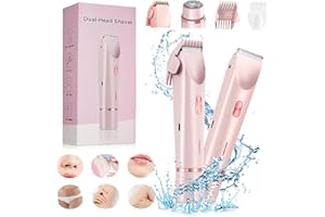 ANEFOSE Glow Aura Womens Shaver, Dual Head Shaver Women, Ezme Razor, Bald Cat Razor for Women, Glowshave 2-in-1 Women's Body Shaver, Electric Shaver for Women