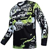 JPOJPO Men's Mountain Bike Jersey Long Sleeve Downhill&Motocross Shirts Breathable/Moisture-Wicking T-Shirt