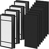 4 True HEPA Replacement Filter H & 8 Carbon Pre Filter B HRF-H1 HRF-H2 Compatible with Honeywell H, HPA050, HPA150, HPA160, H