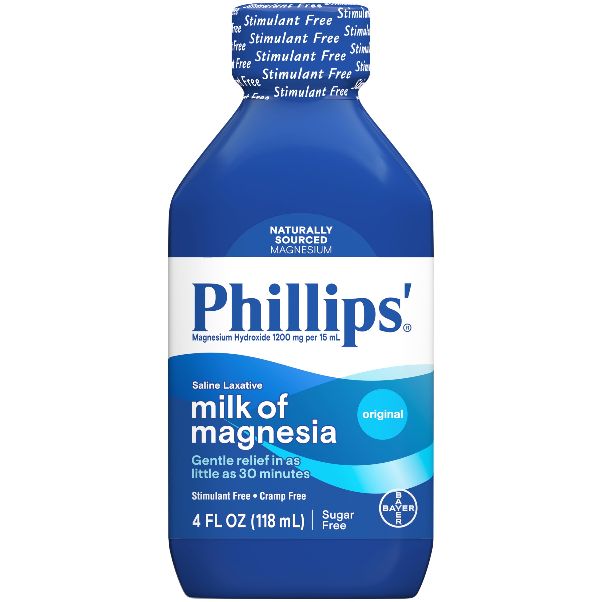 Phillips' Milk of Magnesia, Laxative, Original, 4 Ounce (Pack of 6) - Packaging May Vary