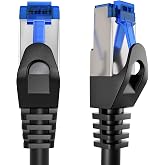 KabelDirekt &ndash; Network Cable 5Gbps &ndash; 75ft, Black/Silver | 5Gbps Ethernet &amp; LAN cable, Twisted Pair, RJ45 &ndash; for PC, gaming, router, switch &amp; modem &ndash; black/silver
