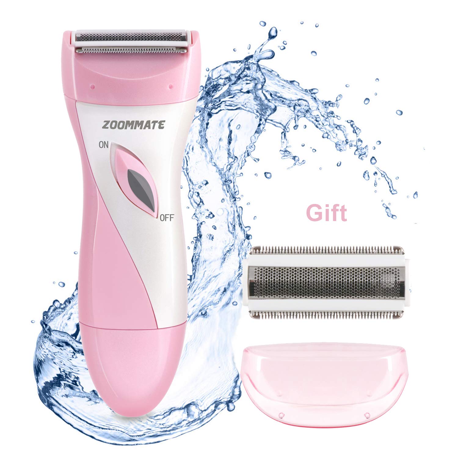 ZOOMMATE Ladies Electric Shaver,Wet/Dry Use Electric Razors