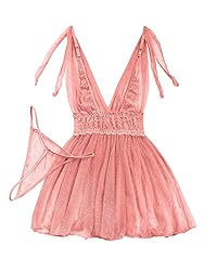 Lilosy Petite Sexy Polka Dots Mesh Sheer Babydoll