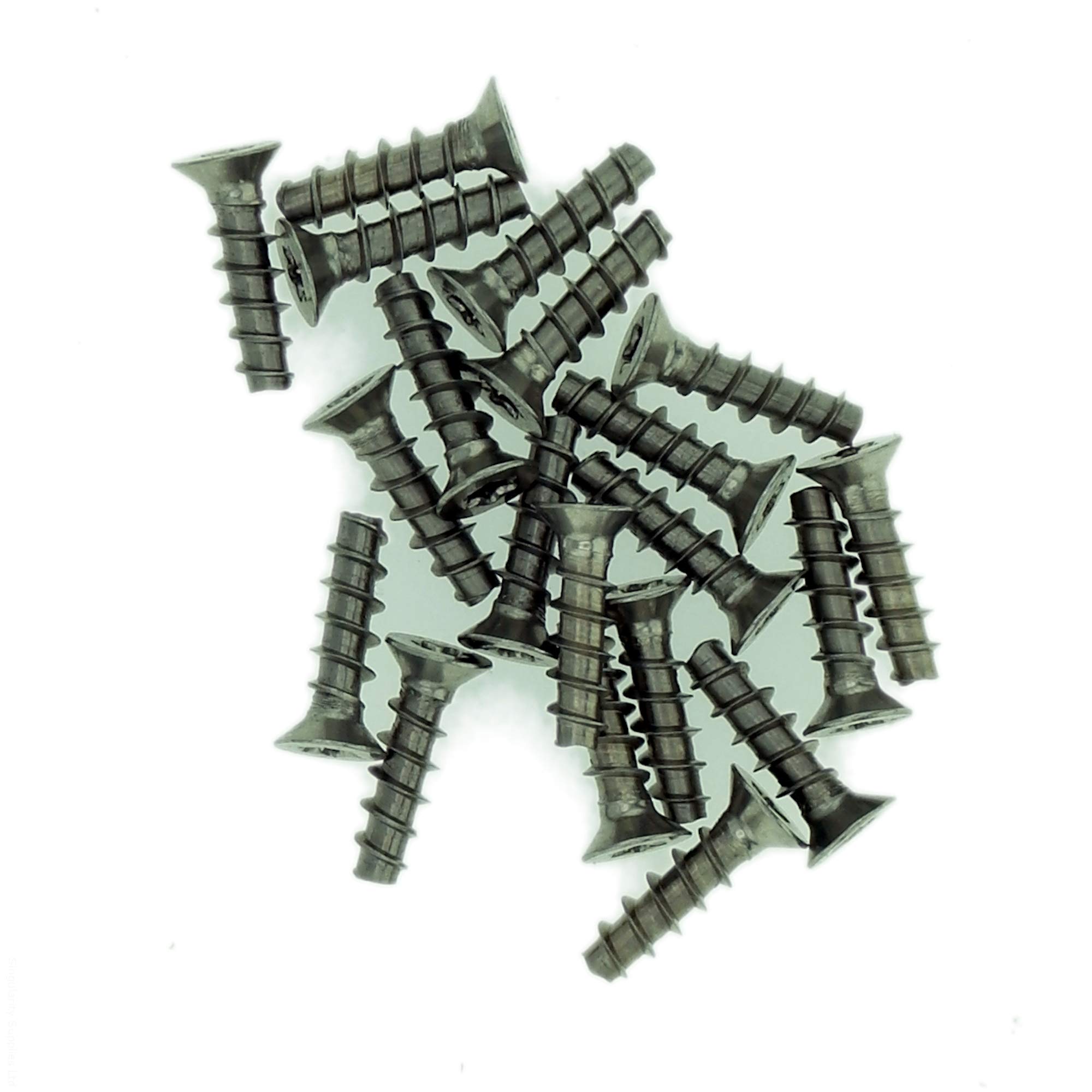 D4 (4mm x 12mm) TX Countersunk Screws for Plastic (Trilobular) - Stainless Steel (A2) (Pack of 20)