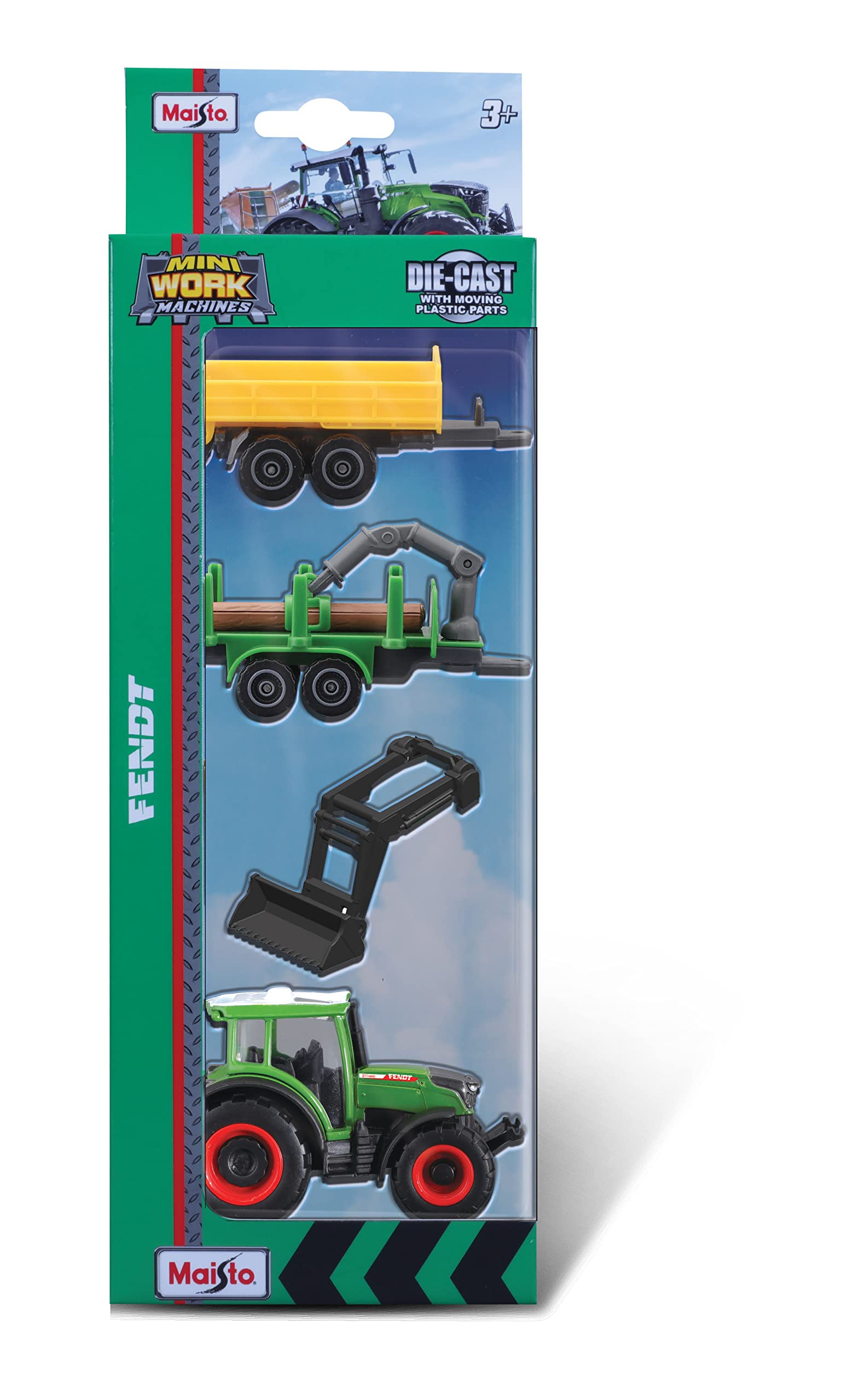 Maisto Mini Working Machines 4 PACK OF TRACTORS NEW HOLLAND – Incredibly Detailed Die-Cast Replica Collectible Model