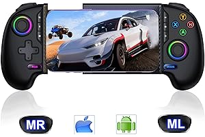 AXYBCOOL Wireless Mobile Gaming Controller, Mobile Game Controller for iphone/Android Handheld Gaming with Programmable/Hall Joystick/Turbo/Adjustable Dead Zone, Support Steam Link, Call of Duty, Roblox & Minecraft