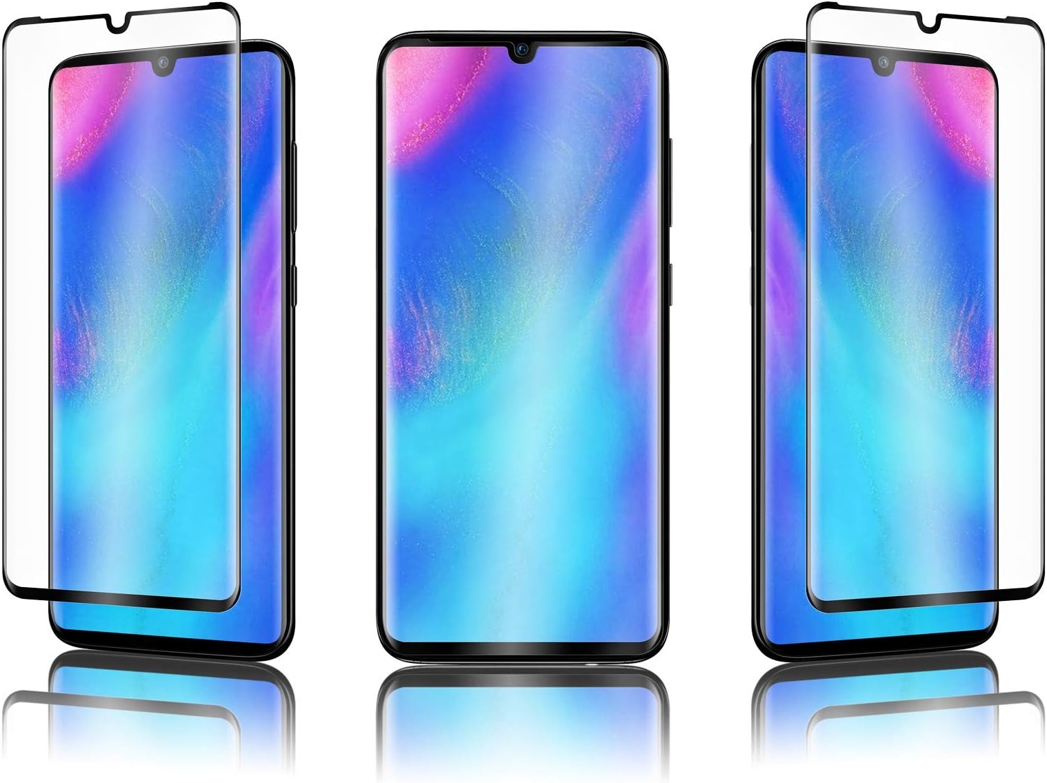 QDOS OptiGuard Glass Curve Black - Tempered Glass screen protector for Huawei P30 Pro