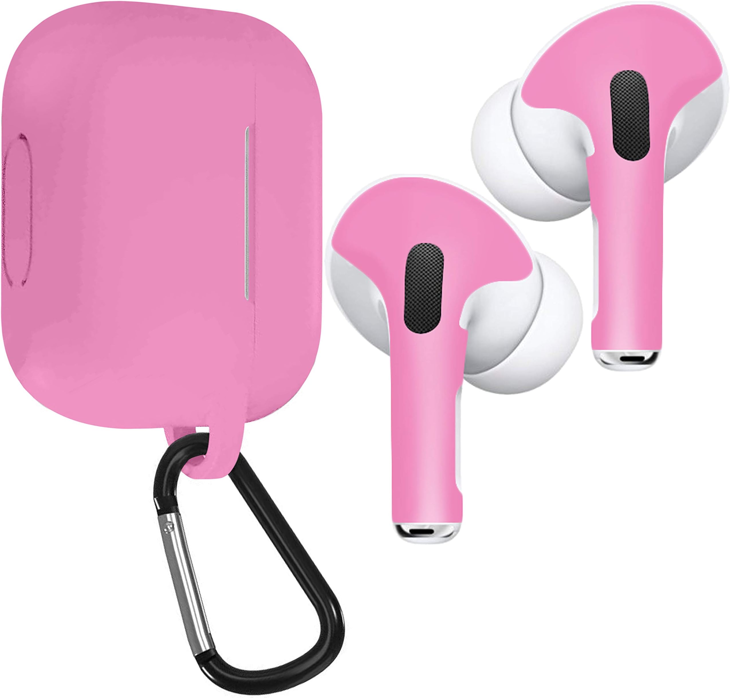 APSkins Skins and Silicone Case Cover for AirPods Pro. Protective Wraps Stickers to Cover Air Pods – Compatible Sticker Vinyl Wrap Decal with Apple Air Pod Accessories (Bubblegum Pink)