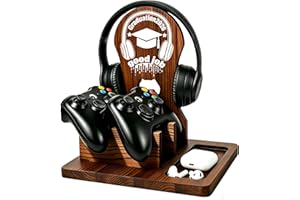 Graduation Gifts for Him 2026, Funny Wooden Headphone Stand, Grad Gifts for Her 2026, Cool High School University College Gra