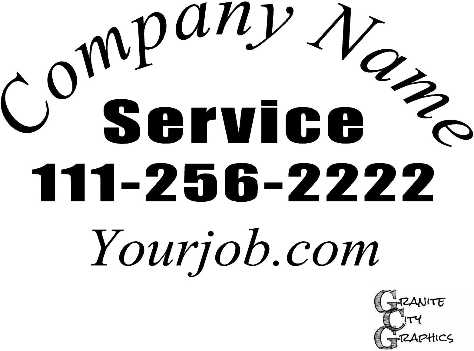 14" x 24" Business Vinyl Custom Lettering (Set of 2)