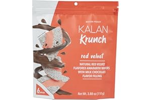 KALAN MNA Kalan Krunch Red Velvet Natural Flavored Amaranth Wafers, Pack of 1, 3.88 oz