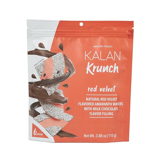 KALAN KRUNCH RED VELVET NATURAL FLAVORED AMARANTH WAFERS, PACK OF 1, 3.88 OZ