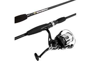 Fishing Rod and Reel Combo - Strike Series Medium Action Spinning Reel Fishing Pole - Angling Gear for Bass and Trout by Wakeman
