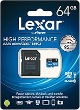 Lexar 64GB High-Performance Micro SDXC Card UHS-I 100MB/s with Adapter view 3
