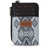 Montana West Wrangler Credit Card Holder Aztec Slim Wallet Keychain for Women Western Purse Gifts