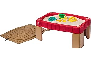 Step2 Naturally Playful Sand Table, Kids Sand Activity Sensory Table, 5 Piece Accessory Kit, Toddler Summer Outdoor Toys, 2+ Years Old