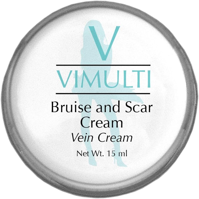 Vimulti Varicose Vein Treatment and Bruise Cream with Natural Acne Scar Remover Moisturizers all in one. Eliminate Spider Veins naturally plus added Scar Removers and Bruise Cream Vitamins.