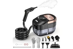 ODSD Steam Cleaner for Home & Car, 3-Level Adjustable Steamer for Cleaning, 15s Heat-Up & 1.6L Large Tank, Handheld Steam Cleaner for Car Detailing, Home, Tile, Grout, Furniture with 15pcs Accessories
