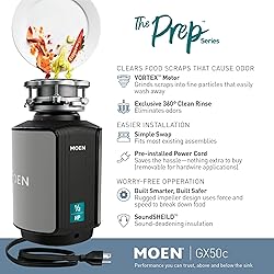 Moen GX50C Disposer Prep Series 1/2 HP Continuous