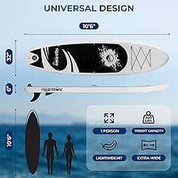 SereneLife Inflatable Stand Up Paddle Board