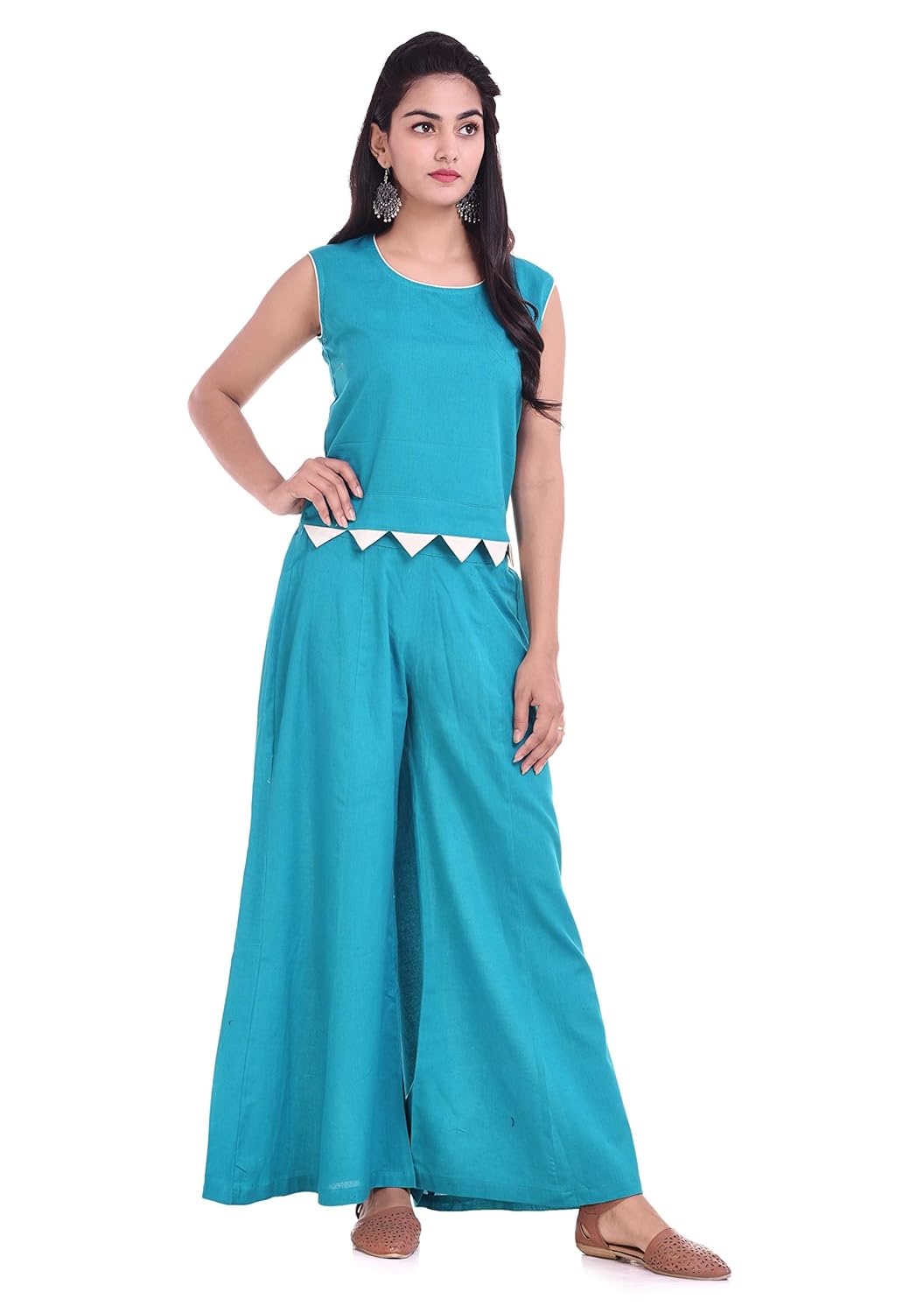 rajmandirfabrics women's cotton jacket,top with palazzo