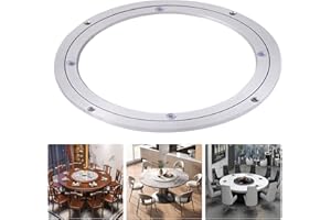 Swivel Turntable Lazy Susan, Heavy Duty Aluminium Alloy Rotating Bearing Turntable Round Dining Table Smooth Swivel Plate for